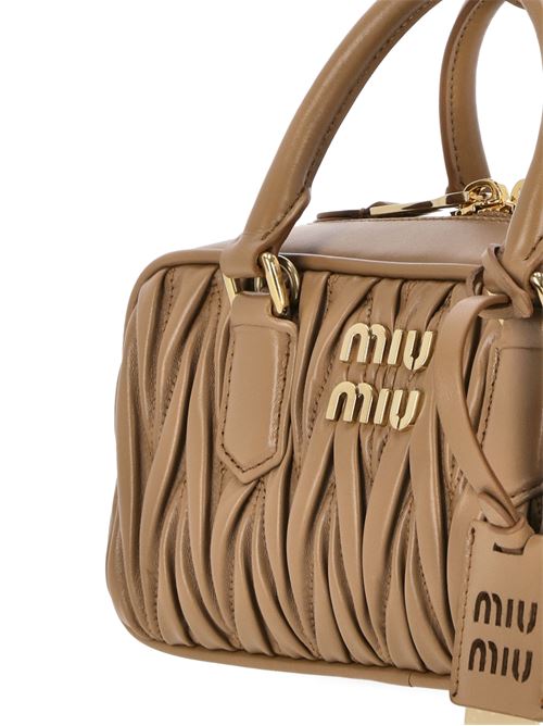 Caramel brown matelassé bag Miu Miu | 5BB142V-OONN88F098L